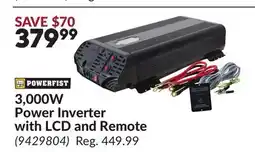 Princess Auto 3,000W Power Inverter with LCD and Remote offer