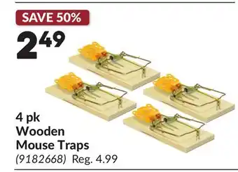 Princess Auto 4 pk Wooden Mouse Traps offer