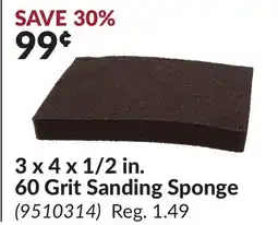 Princess Auto 3 x 4 x 1/2 in. 60 Grit Sanding Sponge offer