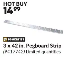 Princess Auto 3 x 42 in. Pegboard Strip offer