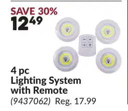 Princess Auto 4 pc Lighting System with Remote offer
