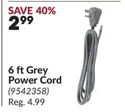 Princess Auto 6 ft Grey Power Cord offer