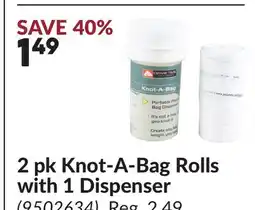 Princess Auto 2 pk Knot-A-Bag Rolls with 1 Dispenser offer