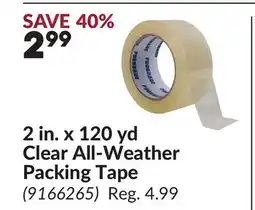 Princess Auto 2 in. x 120 yd Clear All-Weather Packing Tape offer