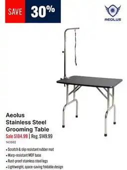 Ren’s Pets Depot Aeolus Stainless Steel Grooming Table offer