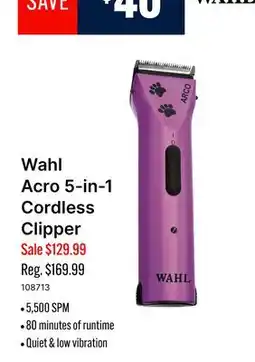Ren’s Pets Depot Wahl Acro 5-in-1 Cordless Clipper offer