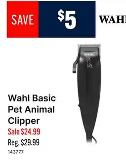Ren’s Pets Depot Wahl Basic Pet Animal Clipper offer