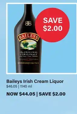 LCBO Baileys Irish Cream Liquor offer