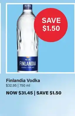 LCBO Finlandia Vodka offer
