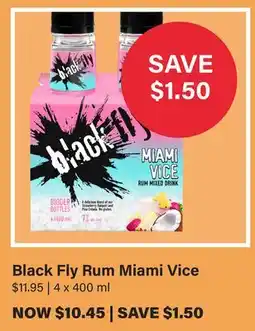 LCBO Black Fly Rum Miami Vice offer