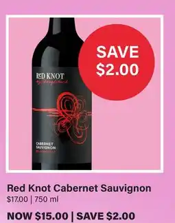 LCBO Red Knot Cabernet Sauvignon offer