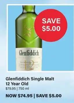LCBO Glenfiddich Single Malt 12 Year Old offer