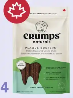 Petvalu Crumps' Naturals Plaque Busters B Flavoured Dental Sticks Dog Treats offer