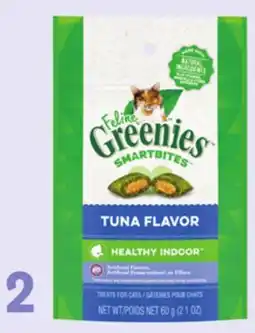 Petvalu Greenies Smartbites Tuna Flavour Healthy Indoor Cat Treats offer
