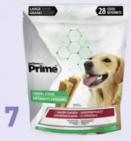 Petvalu Performatrin Prime Dental Sticks Savory Chicken & Pumpkin Flavour Large Dog Treats offer