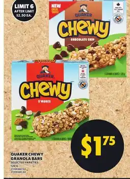 Loblaws QUAKER CHEWY GRANOLA BARS offer