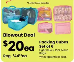 Fabricland Packing Cubes Set of 6 offer