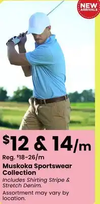 Fabricland Muskoka Sportswear Collection offer