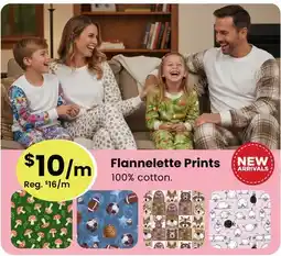 Fabricland Flannelette Prints offer