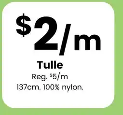 Fabricland Tulle offer