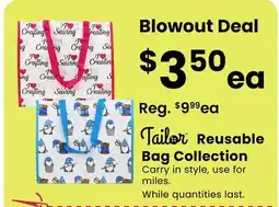 Fabricland Tailor Reusable Bag Collection offer