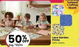 Fabricland Lace Garden Prints offer