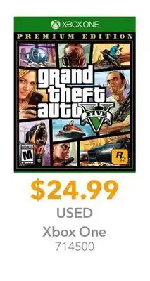 GameStop Xbox One Grand Theft Auto V offer