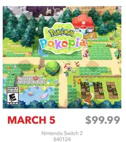 GameStop Nintendo Switch 2 Pokémon Pokopia offer