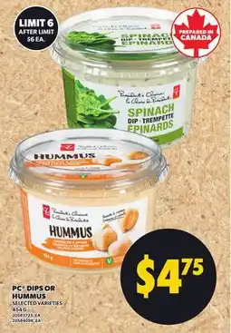 Independent Grocer PC DIPS OR HUMMUS offer