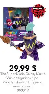 GameStop The Super Mario Galaxy Movie Série de figurines 5 po – Wonder Bowser Jr. figurine avec pinceau offer