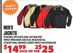 Len's Mill Stores MEN'S JACKETS offer
