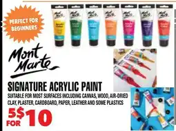 Len's Mill Stores Mont Marte SIGNATURE ACRYLIC PAINT offer