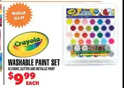 Len's Mill Stores Crayola WASHABLE PAINT SET offer