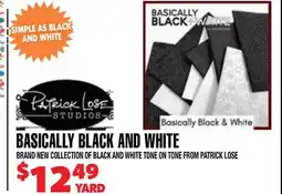 Len's Mill Stores BASICALLY BLACK AND WHITE offer