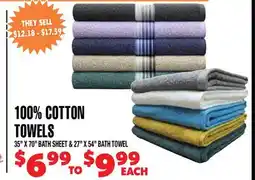 Len's Mill Stores 100% COTTON TOWELS offer