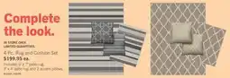 The Brick 4-Pc. Rug and Cushion Set offer