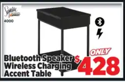 Surplus Furniture Gemmet Black Bluetooth Speaker and Wireless Charging Table offer