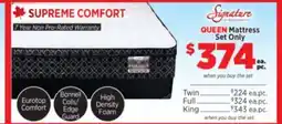 Surplus Furniture Supreme Comfort Queen Mattress Set offer