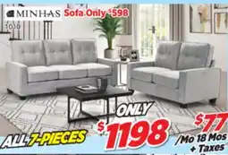 Surplus Furniture 7PC Package: Morty Retreat Granite Sofa & Loveseat offer