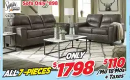 Surplus Furniture 7PC Package: Navi Smoke Sofa & Loveseat offer