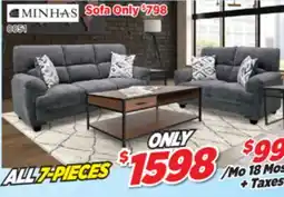 Surplus Furniture 7PC Package: Galt Granite Sofa & Loveseat offer