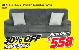 Surplus Furniture Rosen Pewter Sofa offer