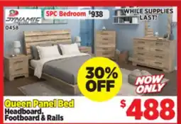 Surplus Furniture Weathered Oak Queen Platform Bed offer