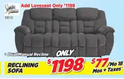Surplus Furniture Foreside Charcoal Reclining Sofa offer