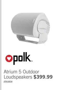 The Brick Polk Audio Atrium 5 White Outdoor Loudspeakers with 5 Drivers – AM5088 offer