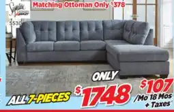 Surplus Furniture 7PC Package: Marleton Denim 2Pc Sectional offer