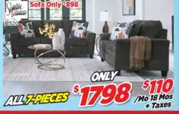 Surplus Furniture 7PC Package: Erinslane Dusk Sofa & Loveseat offer