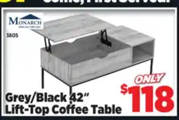 Surplus Furniture Grey/Black 42 Lift Top Coffee Table offer