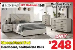 Surplus Furniture Bradley Dustry Grey Oak Queen Bed offer