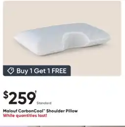 Sleep Country Malouf CarbonCool Shoulder Pillow offer